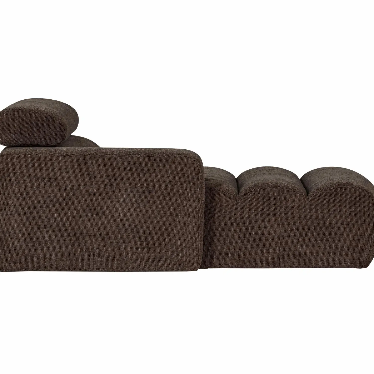 Sale WOOOD Novi chaise longue element arm links Donkerbruin melange