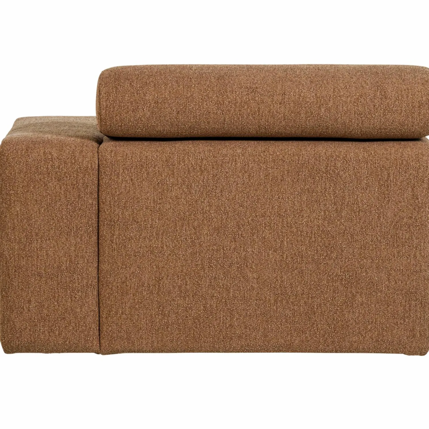 Best WOOOD Novi chaise longue element arm rechts bouclé bruin Karamel