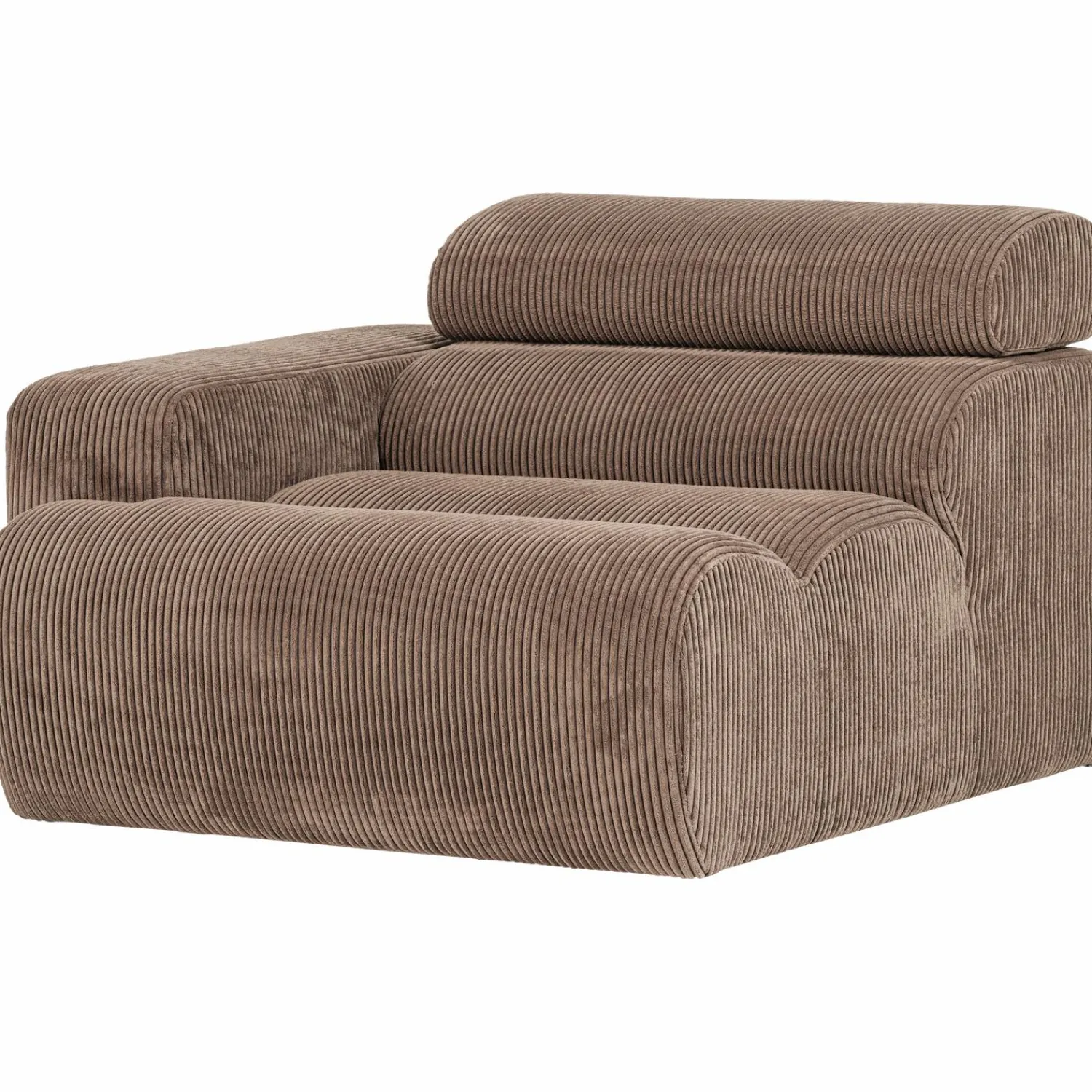 Online WOOOD Novi 1-zits element arm links ribstof Taupe