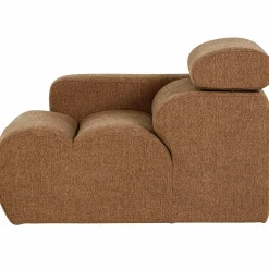 Hot WOOOD Novi 1-zits element arm links bouclé bruin Karamel