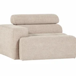 Outlet WOOOD Novi 1-zits element arm links bouclé Naturel