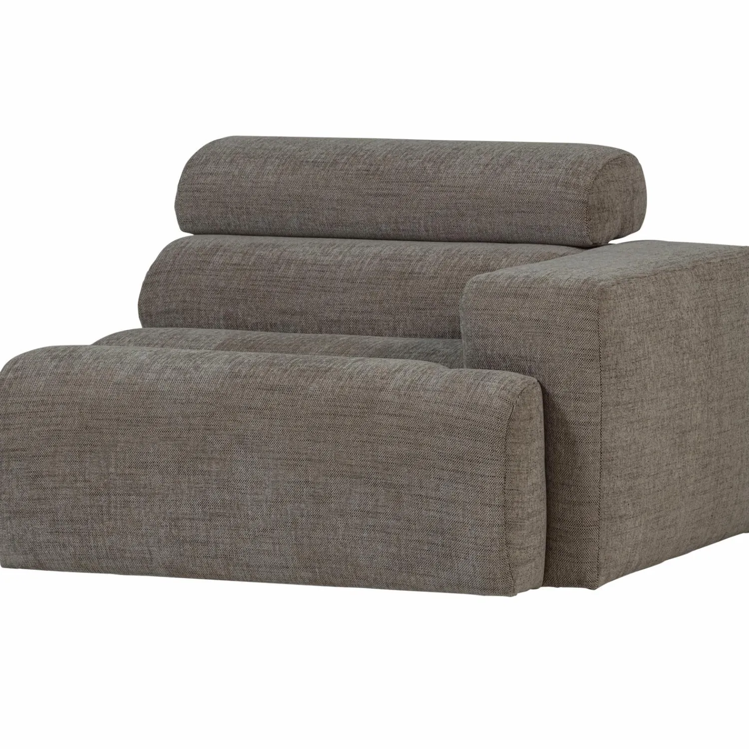 Best WOOOD Novi 1-zits element arm rechts Grijs melange