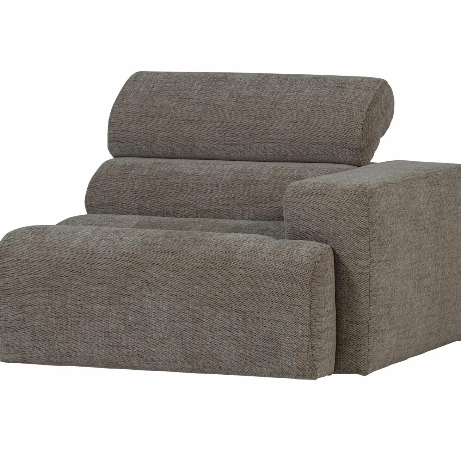 Best WOOOD Novi 1-zits element arm rechts Grijs melange