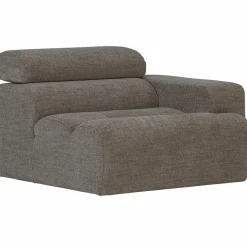Best WOOOD Novi 1-zits element arm rechts Grijs melange