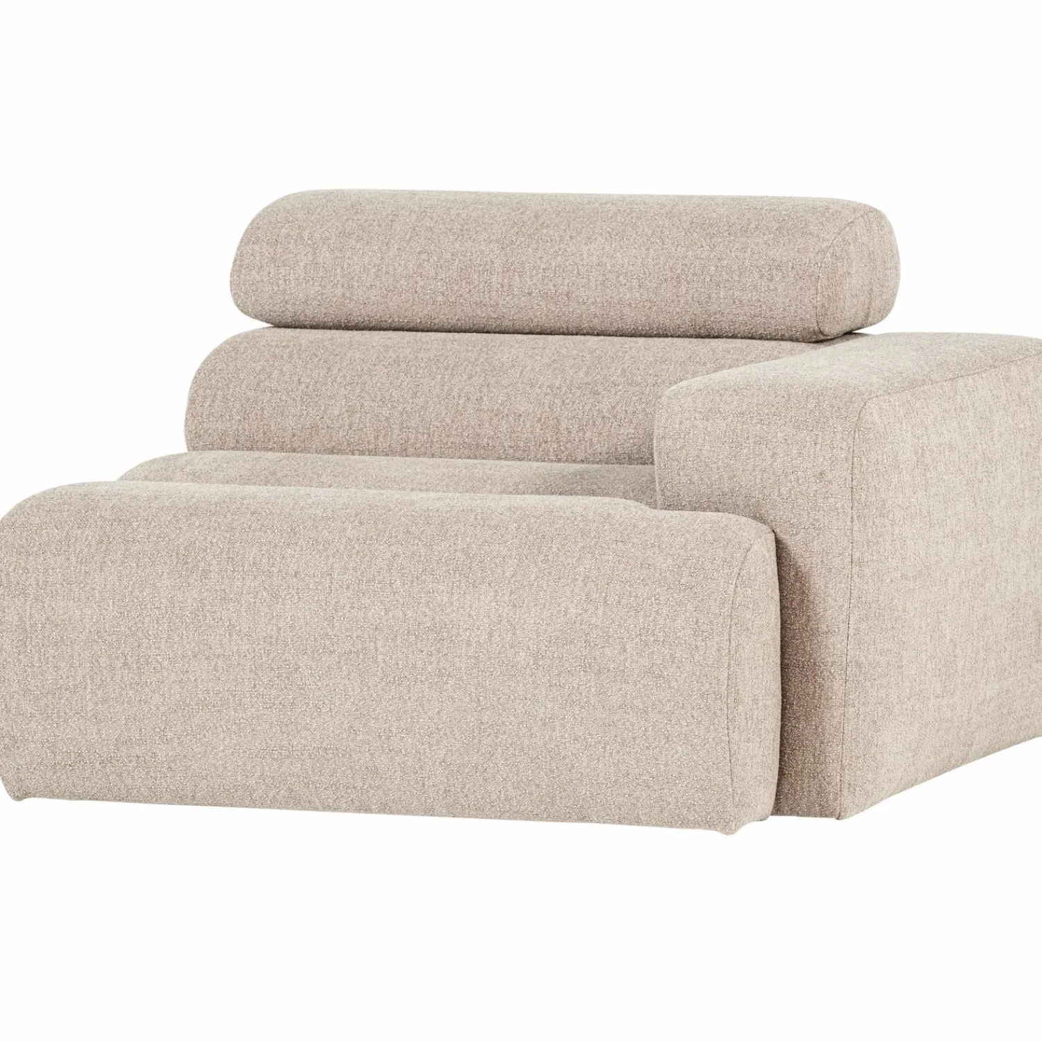 Online WOOOD Novi 1-zits element arm rechts bouclé Naturel