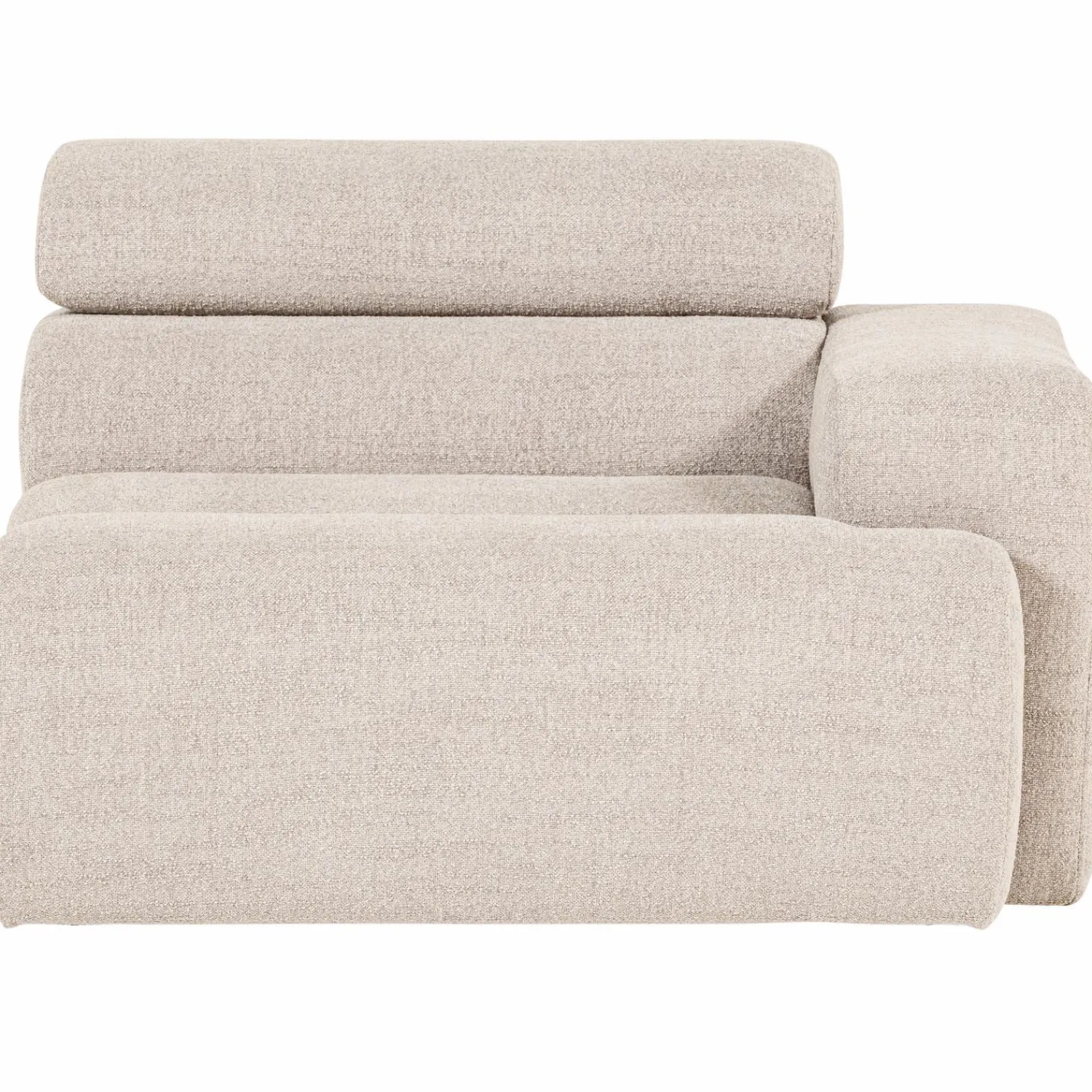 Online WOOOD Novi 1-zits element arm rechts bouclé Naturel