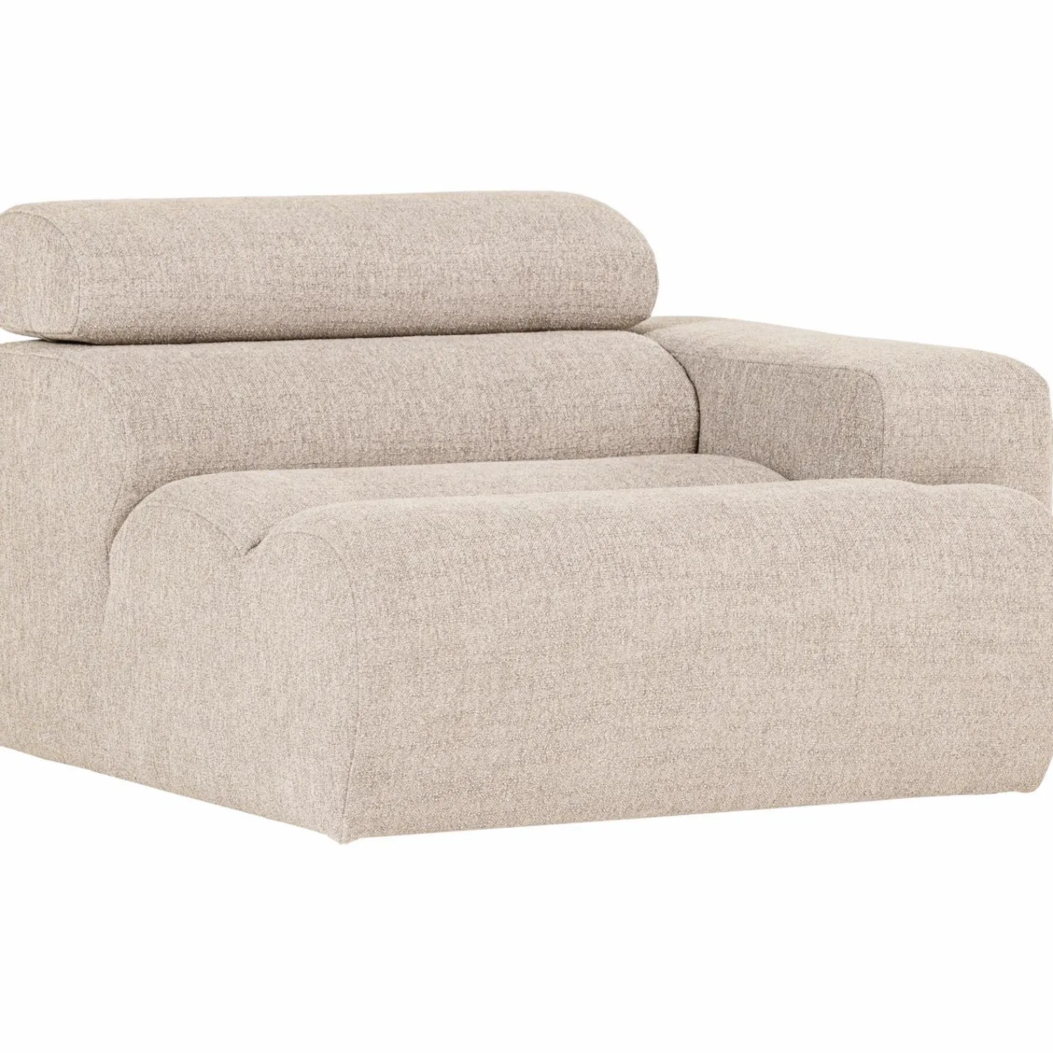 Online WOOOD Novi 1-zits element arm rechts bouclé Naturel