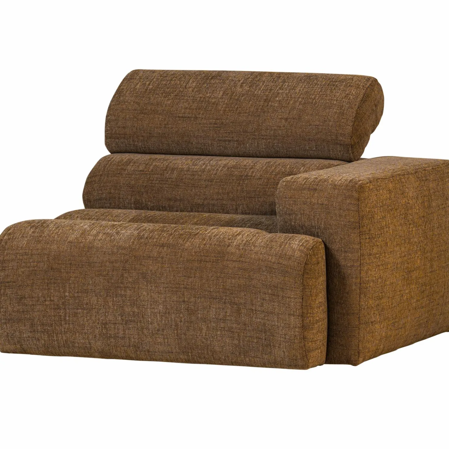 Online WOOOD Novi 1-zits element arm rechts karamelbruin melange Karamel melange