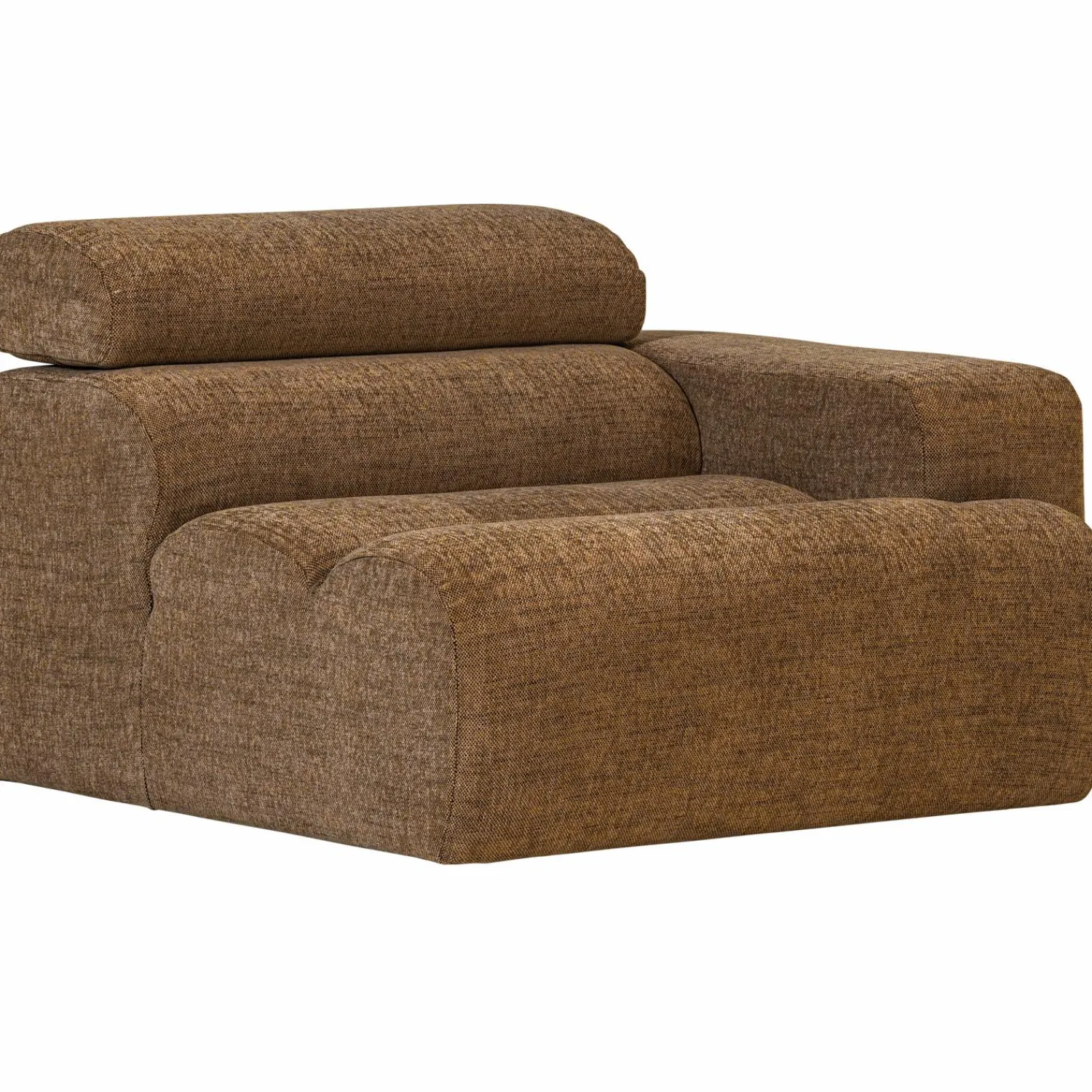 Online WOOOD Novi 1-zits element arm rechts karamelbruin melange Karamel melange