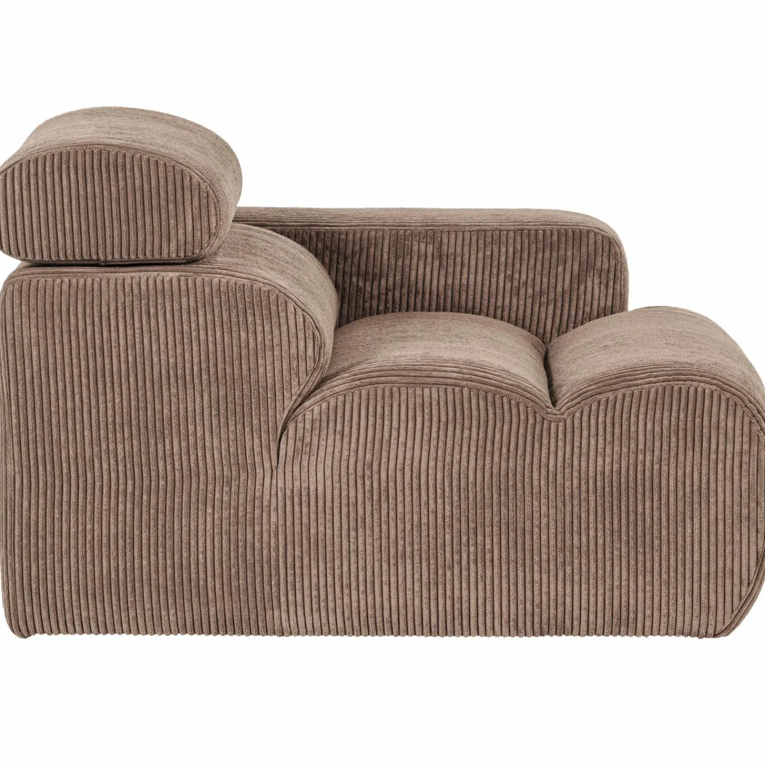 Clearance WOOOD Novi 1-zits element arm rechts ribstof Taupe