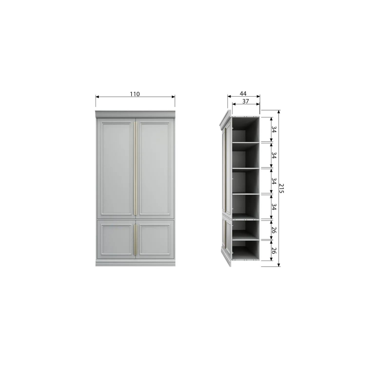 Hot WOOOD Organize kast 44 cm grenen mist