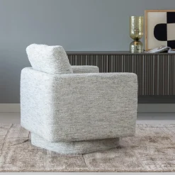 Hot WOOOD Oska draaifauteuil Naturel melange