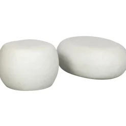 Sale WOOOD Pebble bijzettafel betonlook 31x65x49 Wit