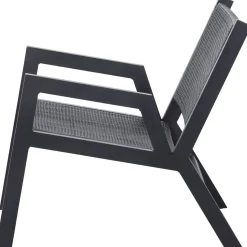 Clearance WOOOD Pem tuin fauteuil met armleuning aluminium zwart