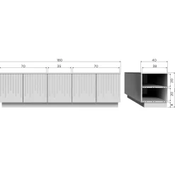 Hot WOOOD Pencil tv meubel grenen mist