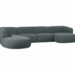 Hot WOOOD Polly bank U-vorm links Blauw/groen