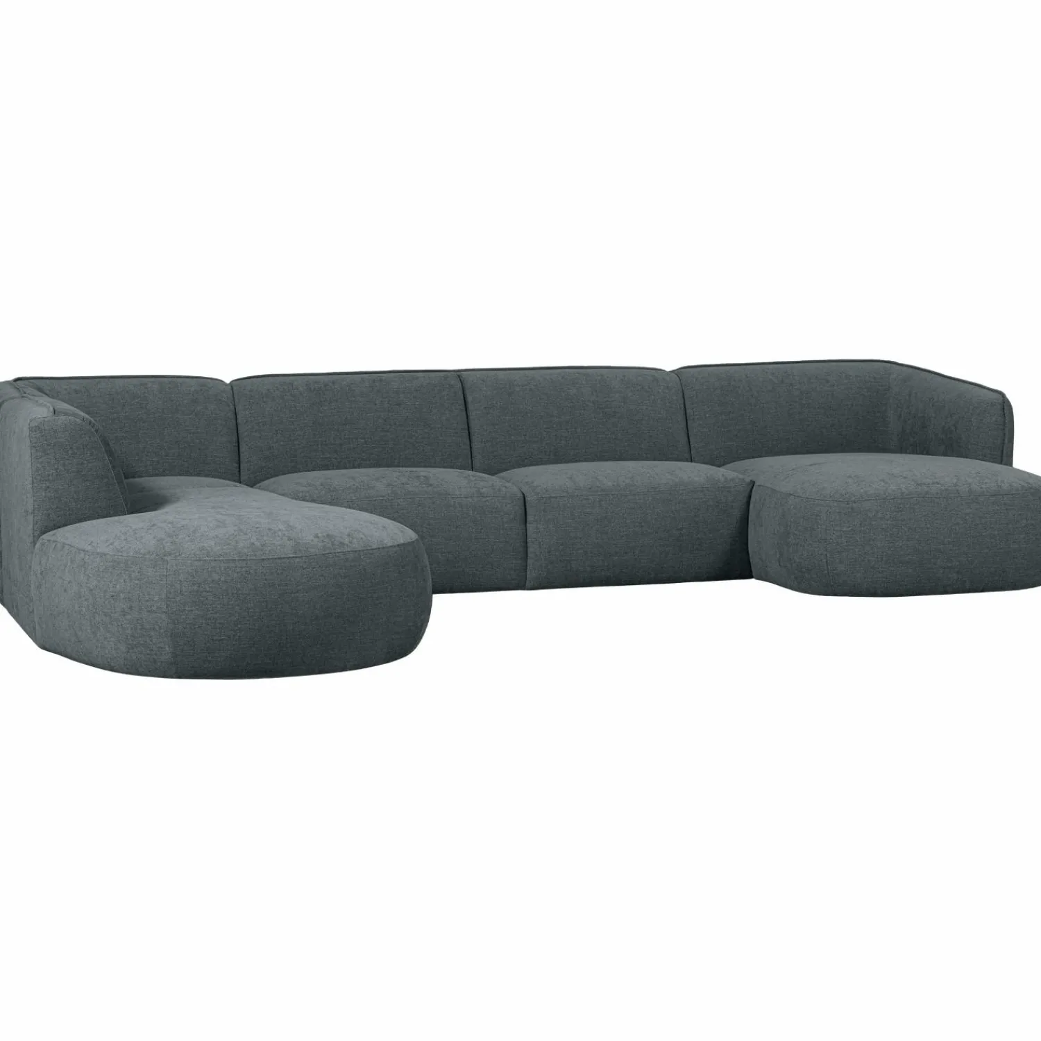 Hot WOOOD Polly bank U-vorm links Blauw/groen