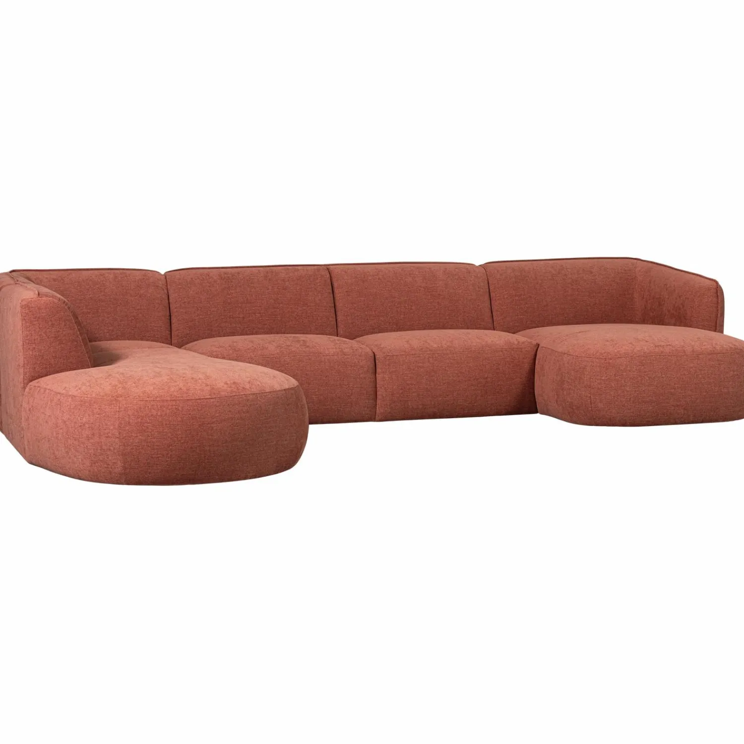 Clearance WOOOD Polly bank U-vorm links Roze