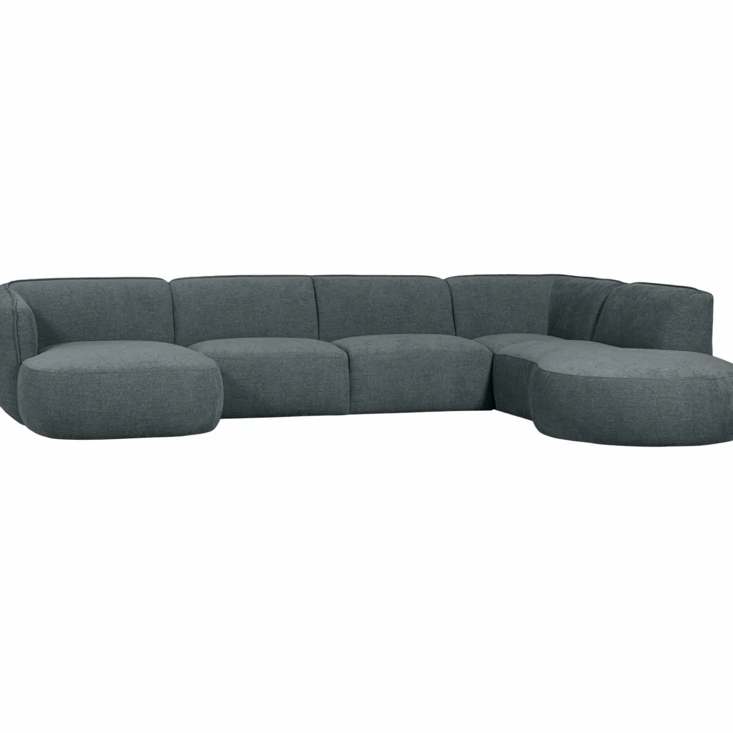 Online WOOOD Polly bank U-vorm rechts Blauw/groen