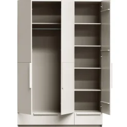 WOOOD Pure 3-deurs hang/legkast - splitdeur grenen dust