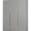 Outlet WOOOD Rens 3-deurs hang/legkast greep lang noten/pebble grey