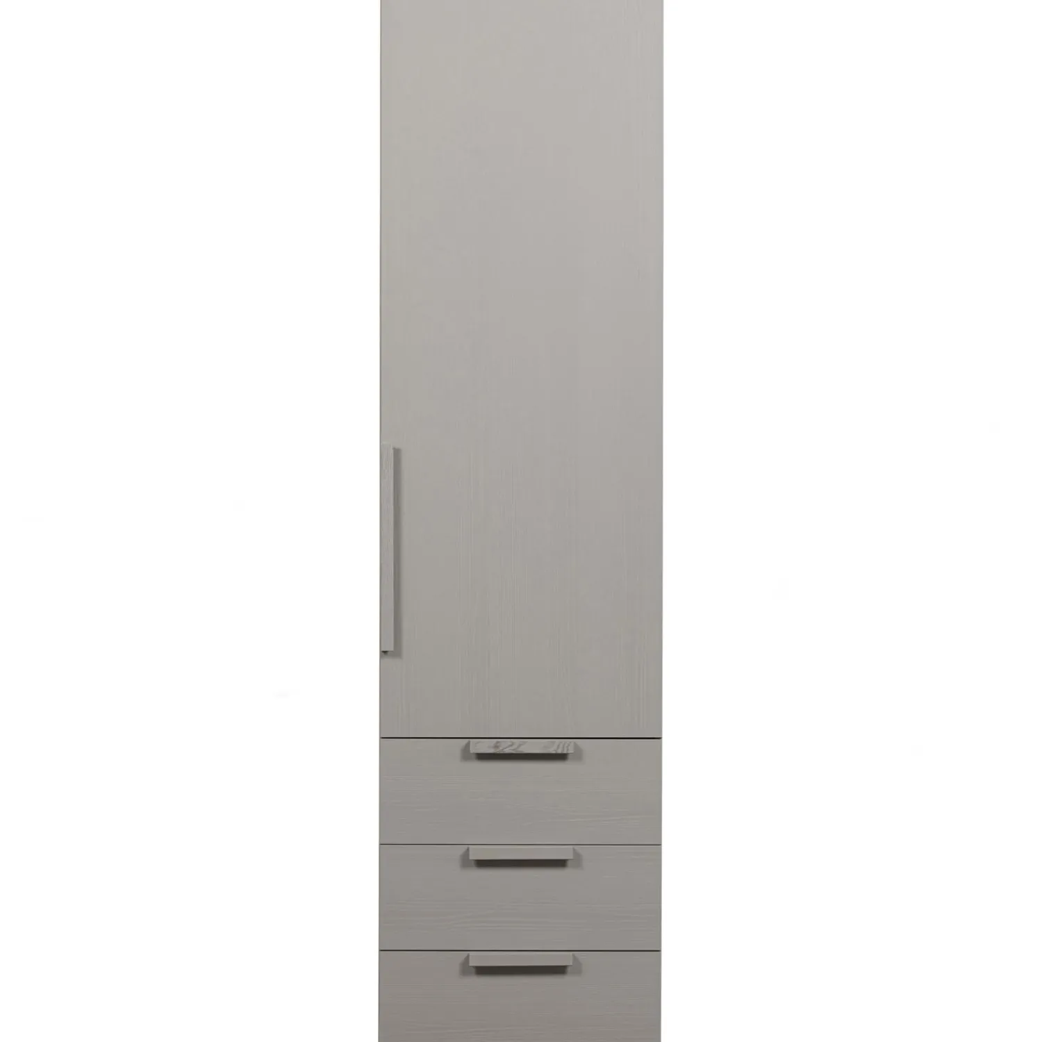 Discount WOOOD Rens 1-deurs legkast greep lang noten/pebble grey