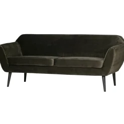 Discount WOOOD Rocco bank 187 cm velvet warm Groen