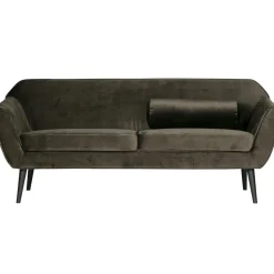 Discount WOOOD Rocco bank 187 cm velvet warm Groen