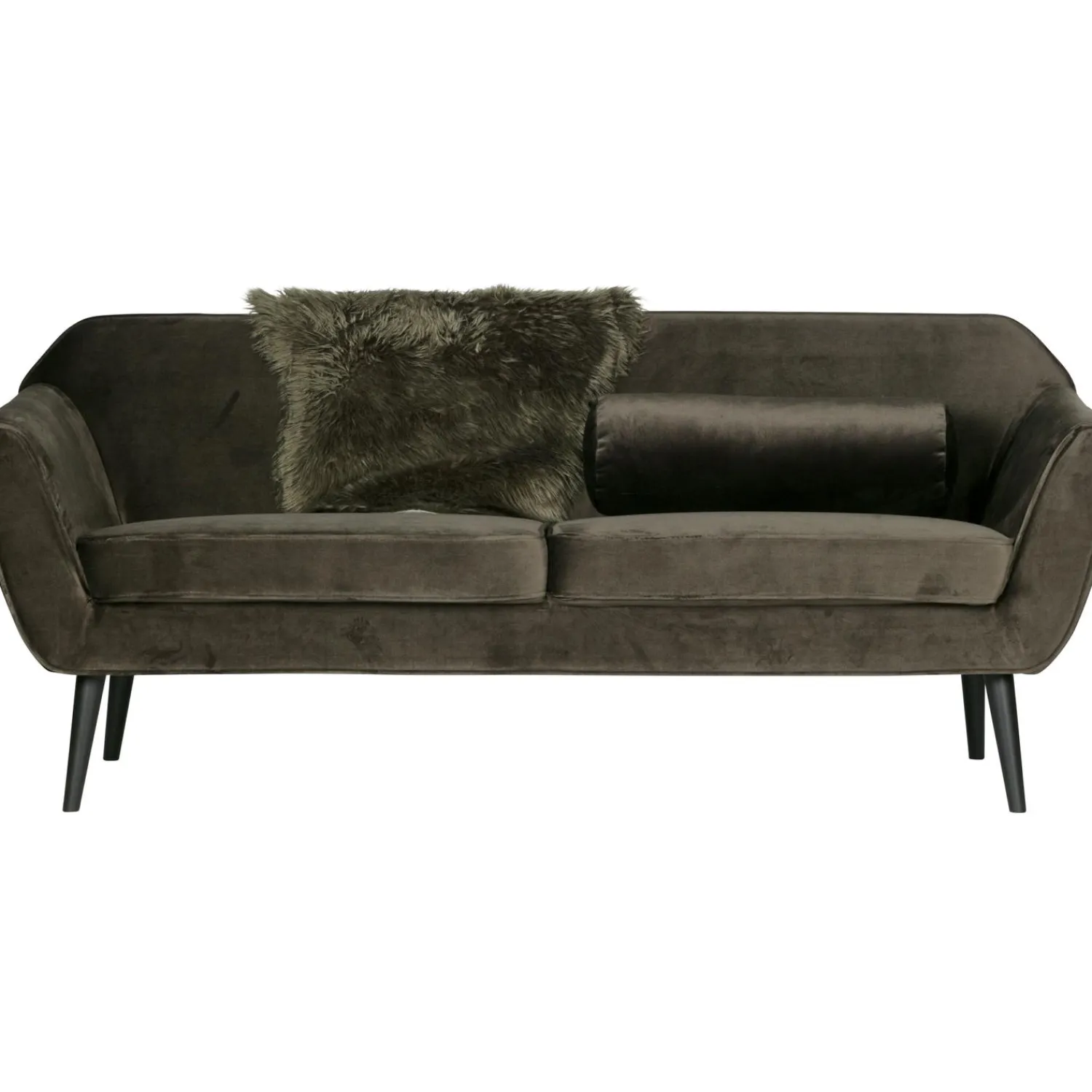 Discount WOOOD Rocco bank 187 cm velvet warm Groen