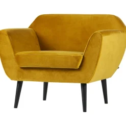 Clearance WOOOD Rocco fauteuil velvet Oker