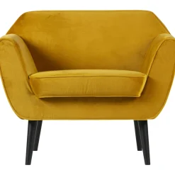 Clearance WOOOD Rocco fauteuil velvet Oker