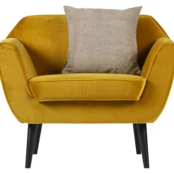 Clearance WOOOD Rocco fauteuil velvet Oker