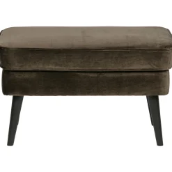 Hot WOOOD Rocco hocker velvet Warm groen