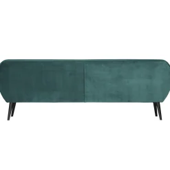 Best WOOOD Rocco xl bank 230 cm velvet Groenblauw