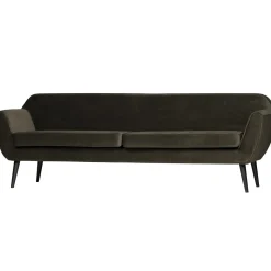 Sale WOOOD Rocco xl bank 230 cm velvet warm Groen