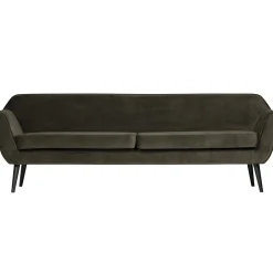 Sale WOOOD Rocco xl bank 230 cm velvet warm Groen