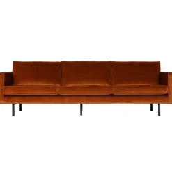 Best WOOOD Rodeo bank 3-zits velvet Roest