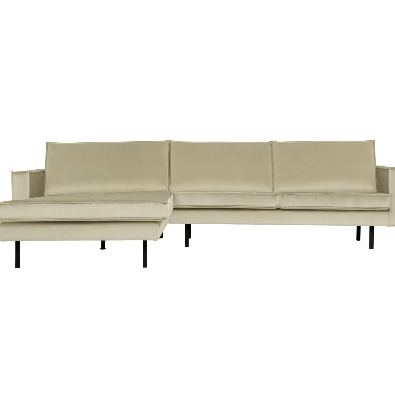 Best WOOOD Rodeo chaise longue links velvet Pistache