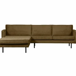 New WOOOD Rodeo chaise longue links structure velvet Brass