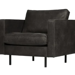 Online WOOOD Rodeo classic fauteuil ecoleer Zwart