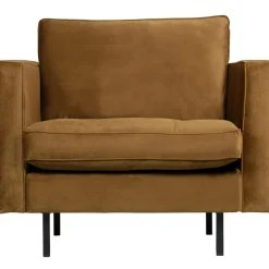 Discount WOOOD Rodeo classic fauteuil velvet Honinggeel