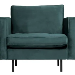 Discount WOOOD Rodeo classic fauteuil velvet Groenblauw