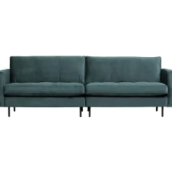 Hot WOOOD Rodeo classic 3-zits bank velvet Groenblauw