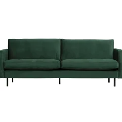 Outlet WOOOD Rodeo classic 2,5-zits bank velvet Bosgroen