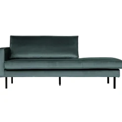 Best WOOOD Rodeo daybed links velvet Groenblauw