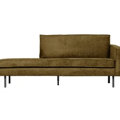 Best WOOOD Rodeo daybed rechts structure velvet Brass