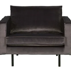 Sale WOOOD Rodeo fauteuil velvet Antraciet