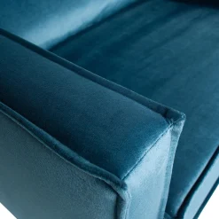 Outlet WOOOD Rodeo fauteuil velvet Blauw