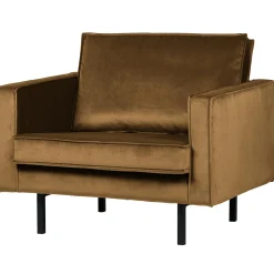 Sale WOOOD Rodeo fauteuil velvet Honinggeel