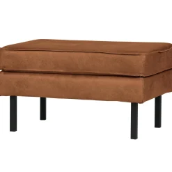 Online WOOOD Rodeo hocker op poten ecoleer Cognac